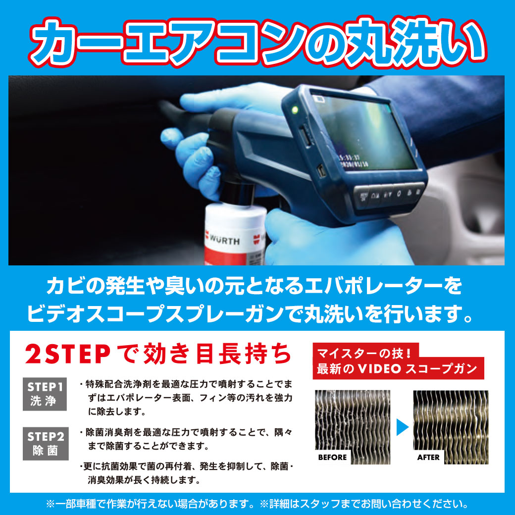 カーエアコン洗浄ガン カメラ LCDディスプレイ付き エバポレーターの